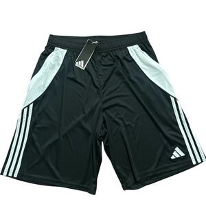 Adidas soccer Futbol Aeroready Men's Size XLT2 Black Tiro24-10” Inseam NWT